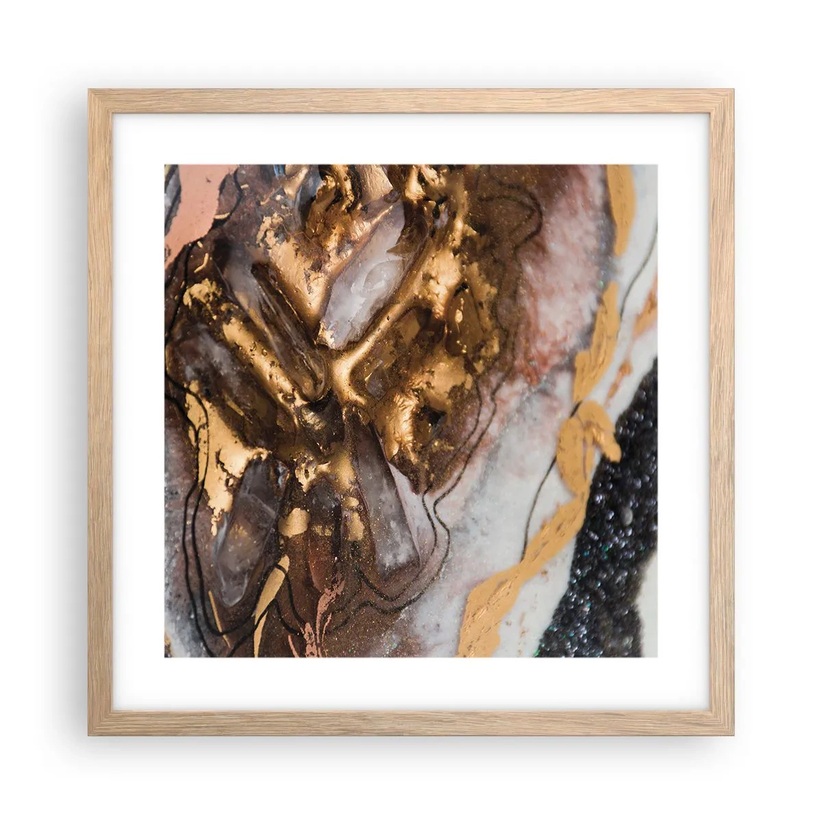 Pôster com moldura de carvalho claro - O elemento terra - 40x40 cm