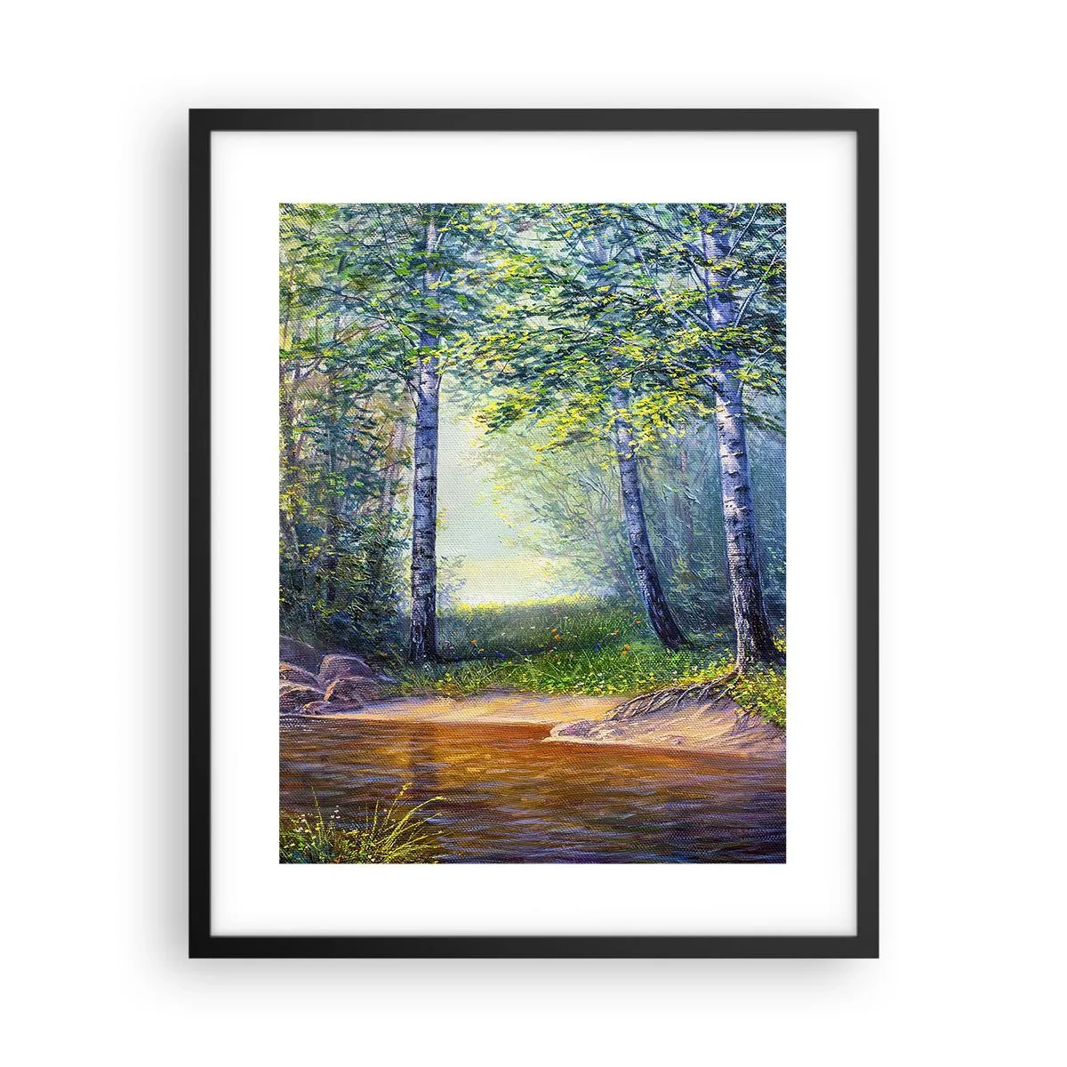 Pôster com moldura preta - Cenário idílico - 40x50 cm