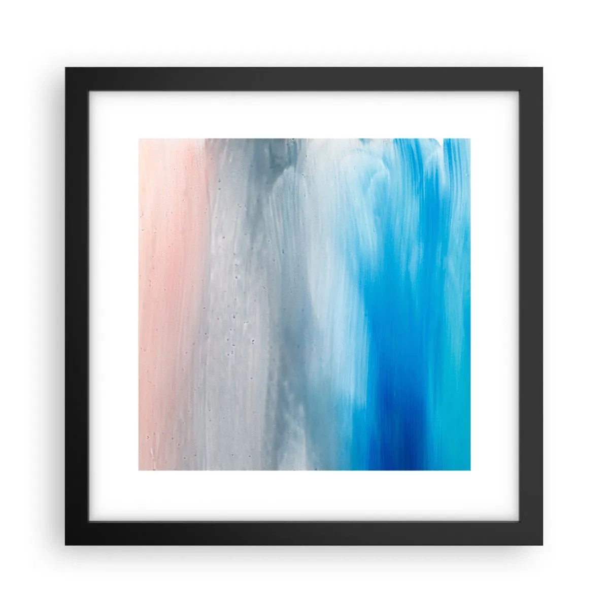 Pôster com moldura preta - Elementos: ar - 30x30 cm