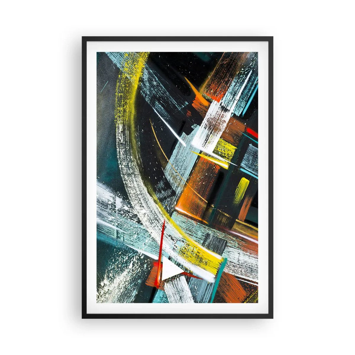 Pôster com moldura preta - Energia de movimento - 61x91 cm