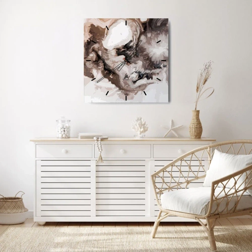 Relógio de parede - Relógio em vidro - O nascimento de uma galáxia - 40x40 cm