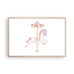 Pôster com moldura de carvalho claro - Caiu no chão - 91x61 cm