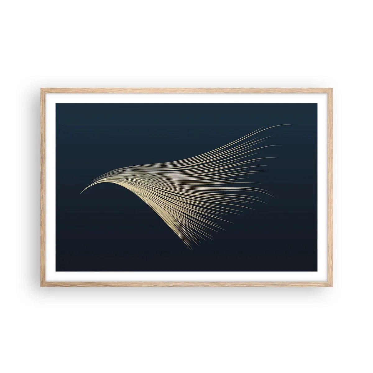 Pôster com moldura de carvalho claro - Como o cabelo de um anjo - 91x61 cm