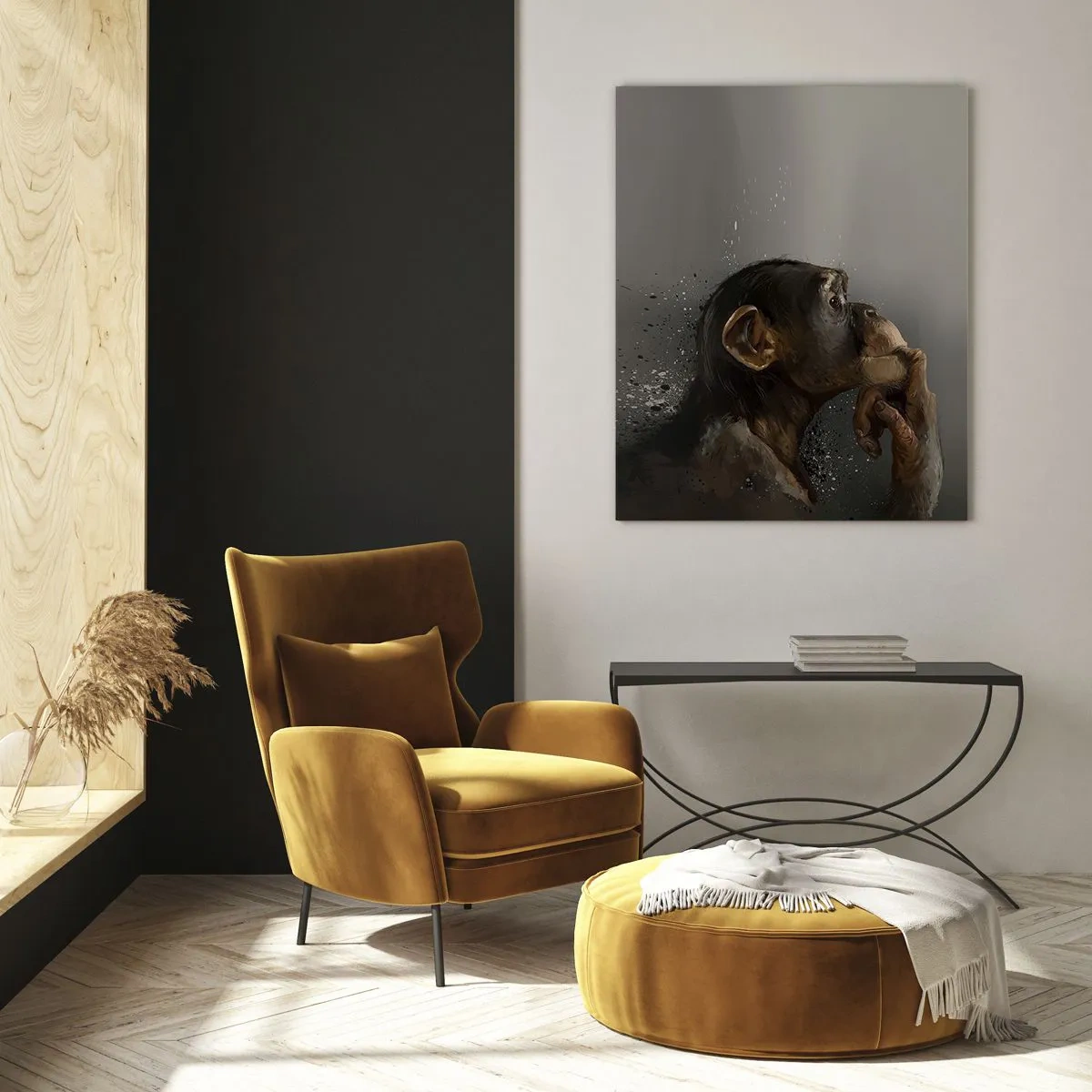 Quadro em vidro - Certamente um pensador - 80x120 cm