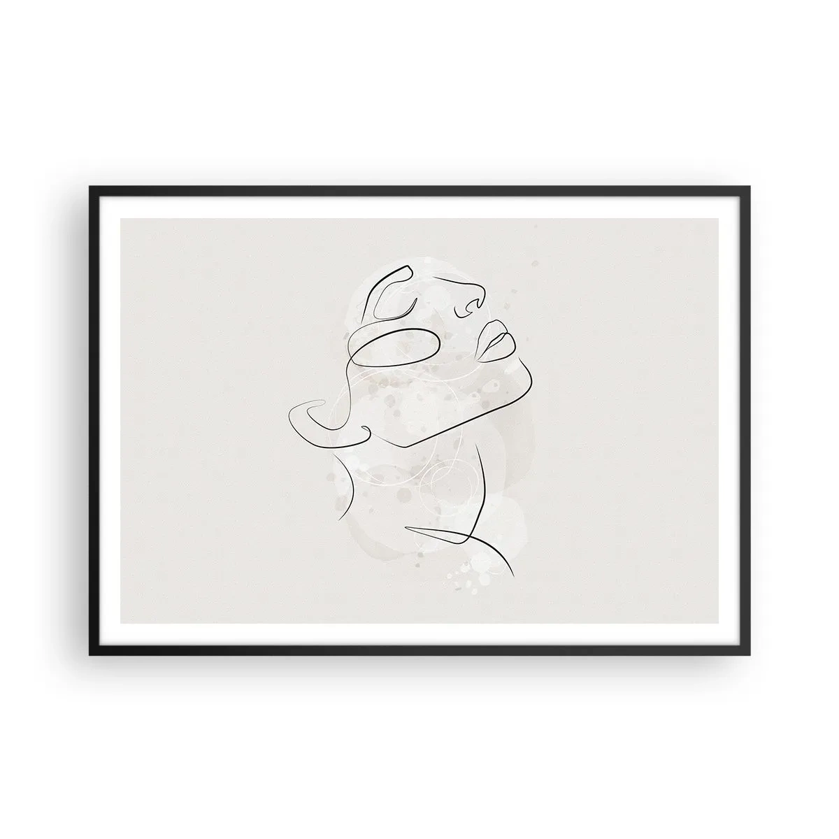 Pôster com moldura preta - Esboço de um sonho - 100x70 cm