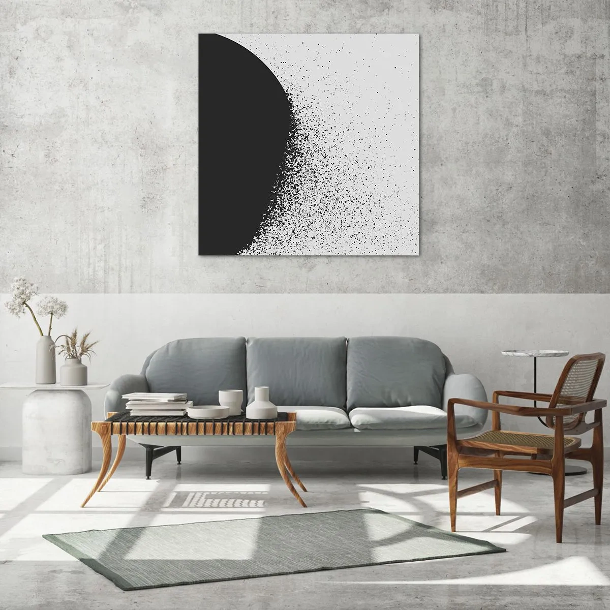 Quadro em vidro - Movimento das moléculas - 40x40 cm