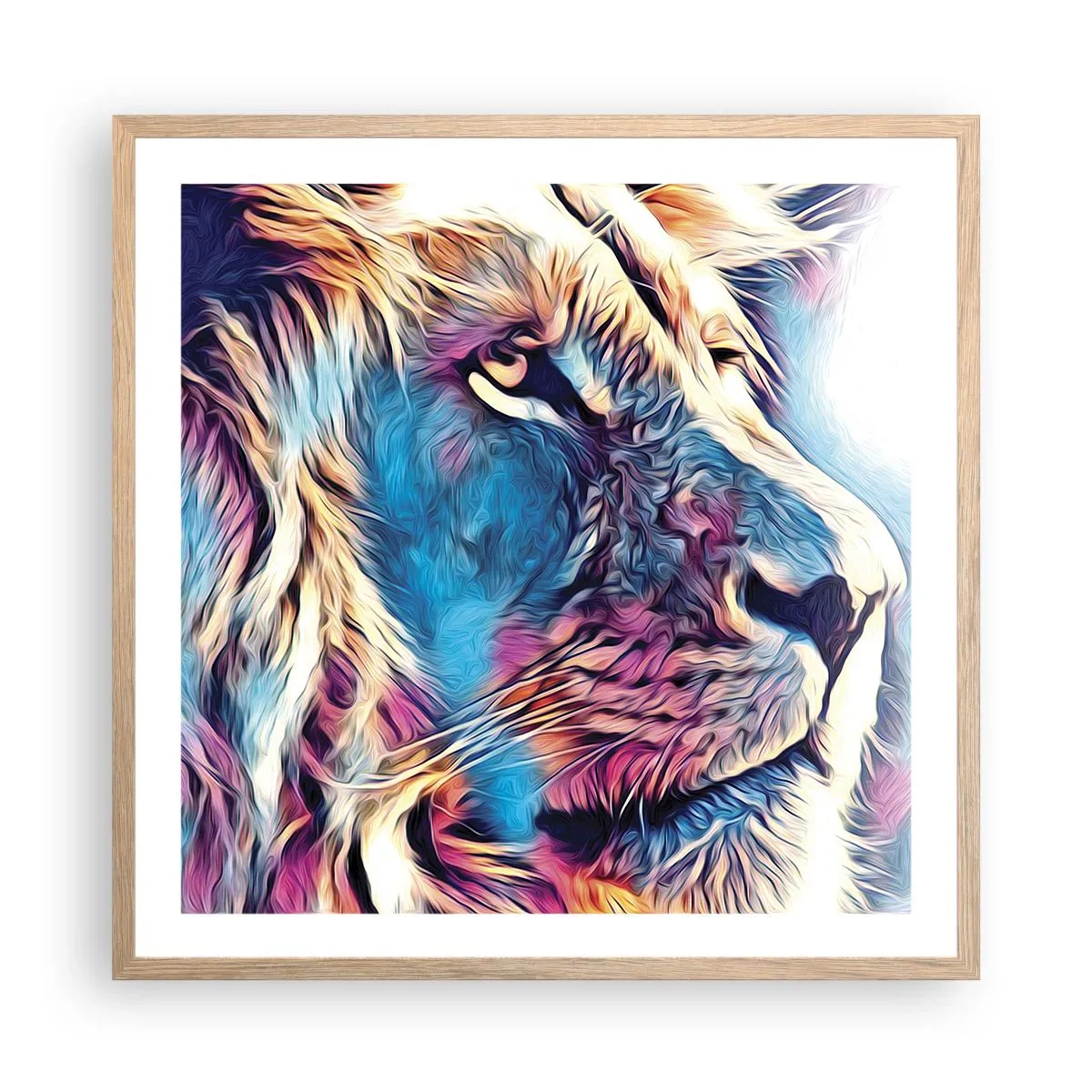 Pôster com moldura de carvalho claro - A sabedoria da natureza - 60x60 cm