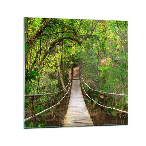 Quadro em vidro - Porque há uma videira a crescer no jardim - 30x30 cm