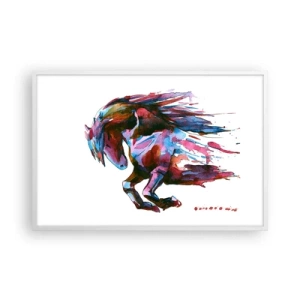 Pôster em moldura branca - Em êxtase - 91x61 cm