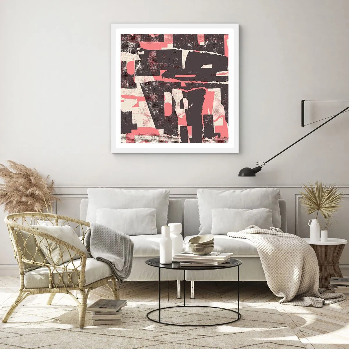 Pôster em moldura branca - Todo esse barulho - 40x40 cm