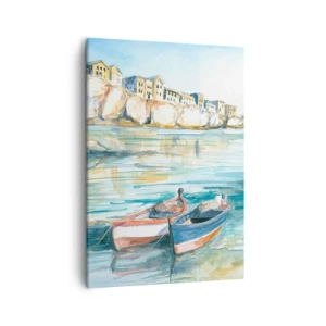 Quadro em tela - Paisagem em azul - 50x70 cm