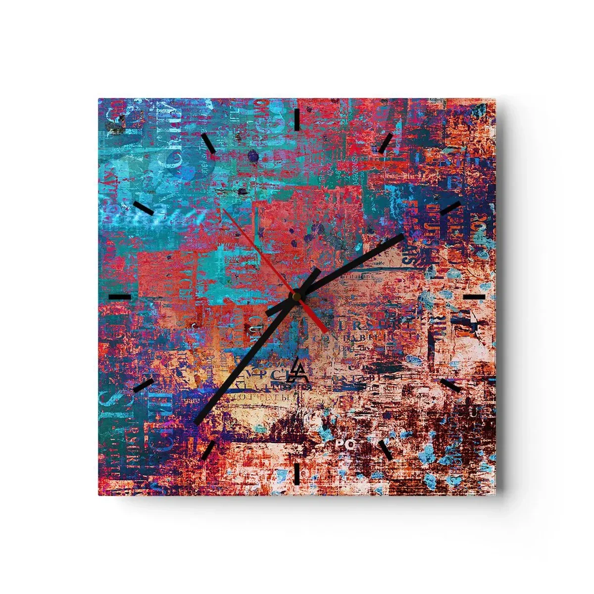 Relógio de parede - Relógio em vidro - Memória e esquecimento - 30x30 cm