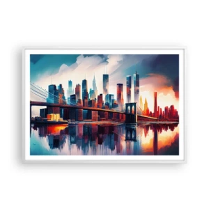 Pôster em moldura branca - Nova York dos sonhos - 100x70 cm