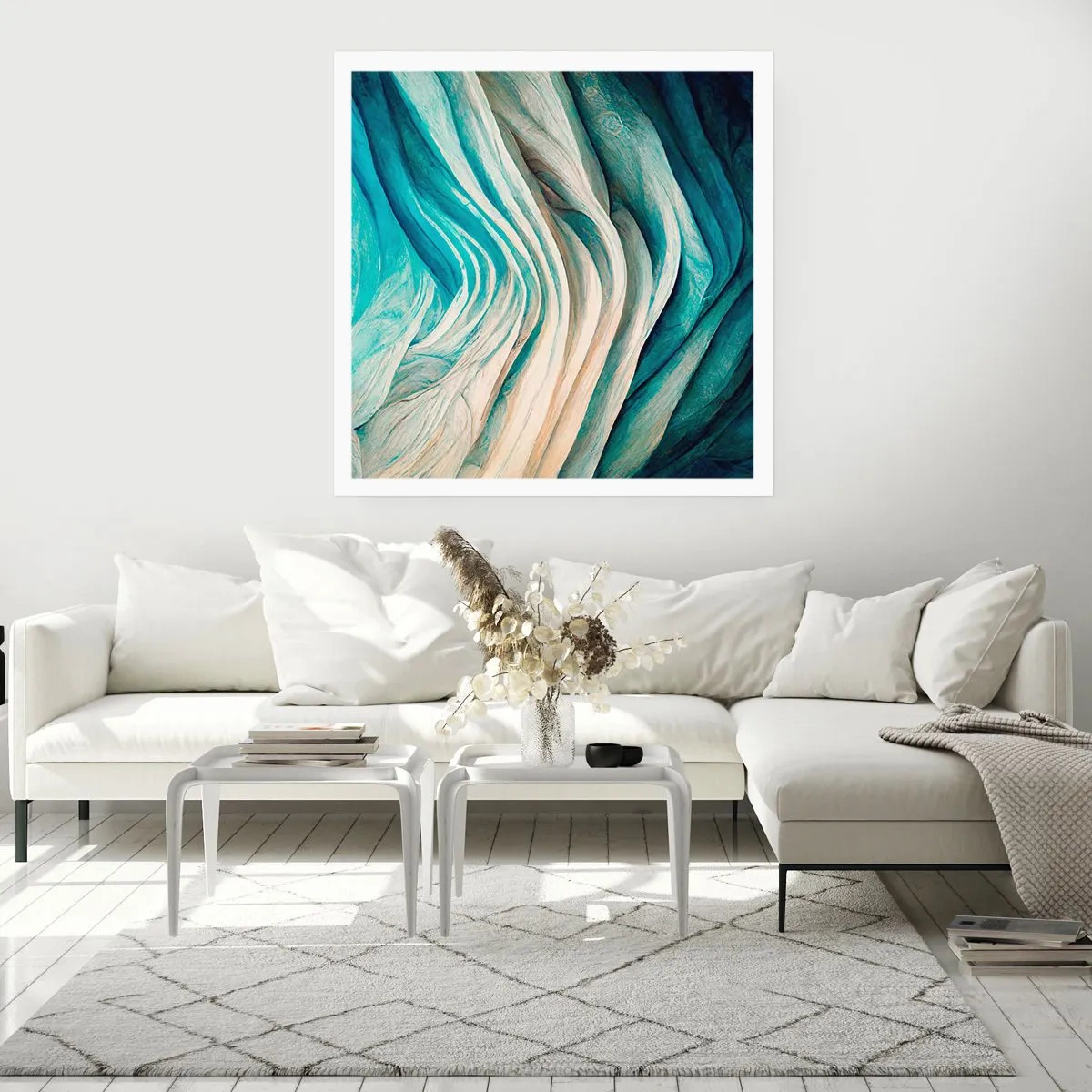 Pôster - Insaciabilidade azul - 60x60 cm