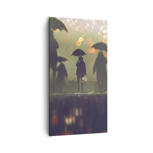 Quadro em tela - Da perspectiva de uma gota de chuva - 55x100 cm