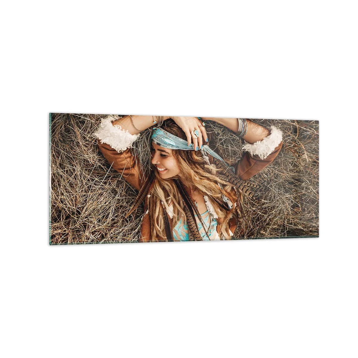 Quadro em vidro - A caminho do verão do amor - 120x50 cm