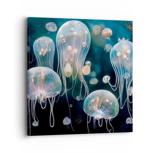 Quadro em tela - Bola Subaquática - 40x40 cm