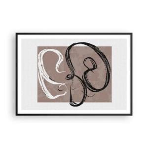 Pôster com moldura preta - Composição – a busca pela plenitude - 100x70 cm