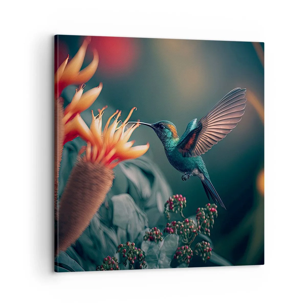 Quadro em tela - Uma vida verdadeiramente colorida - 60x60 cm