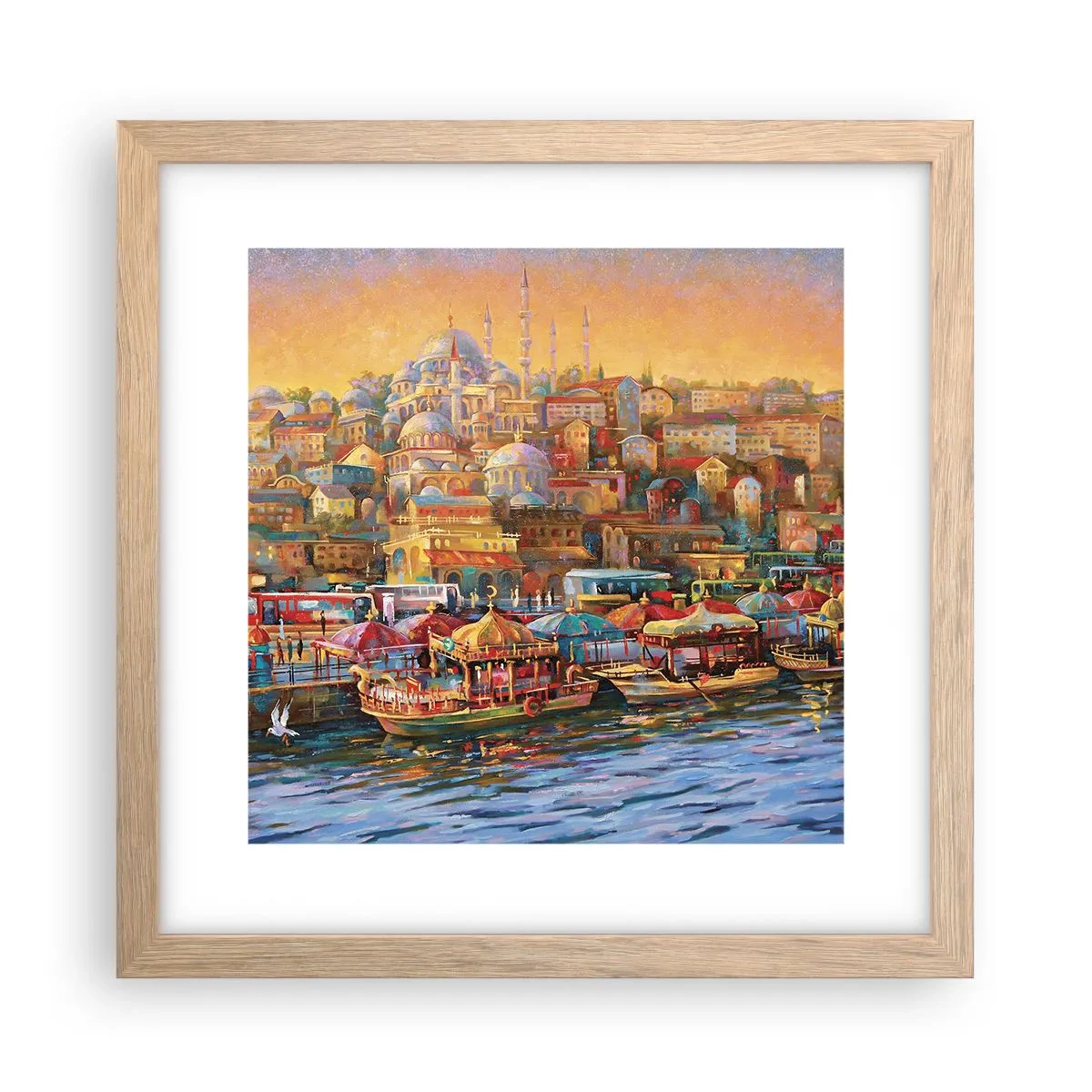 Pôster com moldura de carvalho claro - Conto de Istambul - 30x30 cm