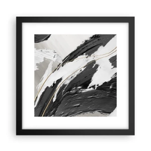 Pôster com moldura preta - Abstração em grande escala - 30x30 cm
