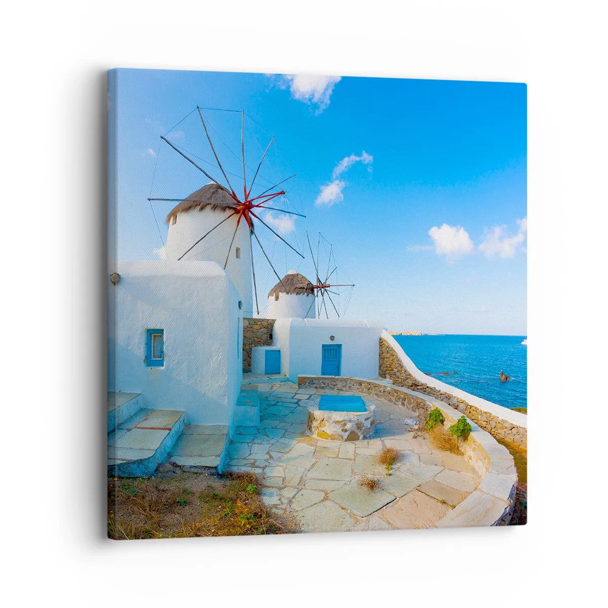 Quadro em tela - Vento azul do mar - 30x30 cm