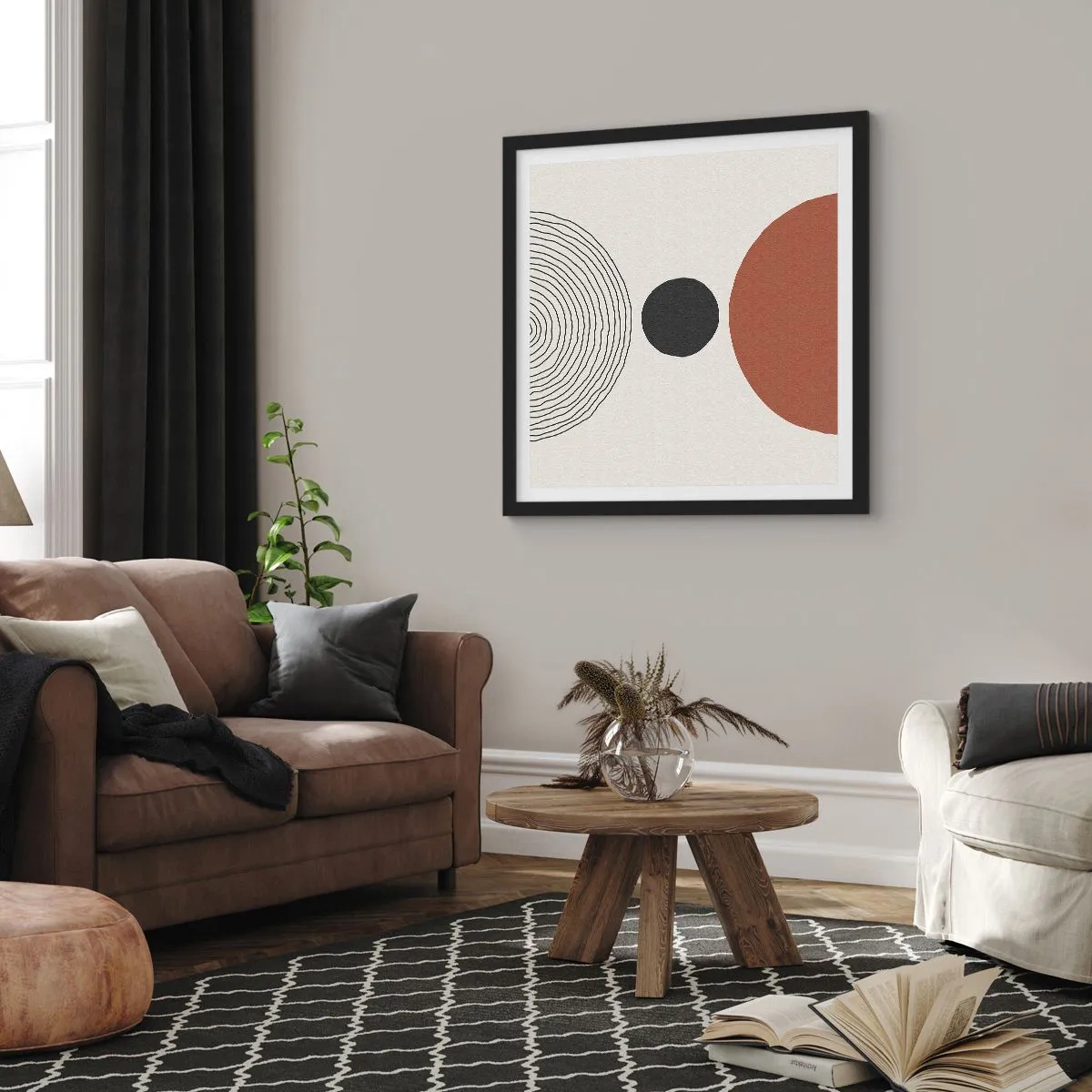 Pôster com moldura preta - Em destaque - 60x60 cm