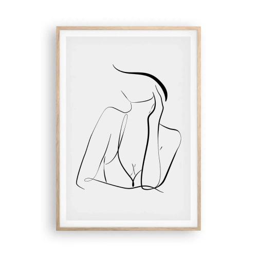 Pôster com moldura de carvalho claro - Na onda dos sonhos - 70x100 cm