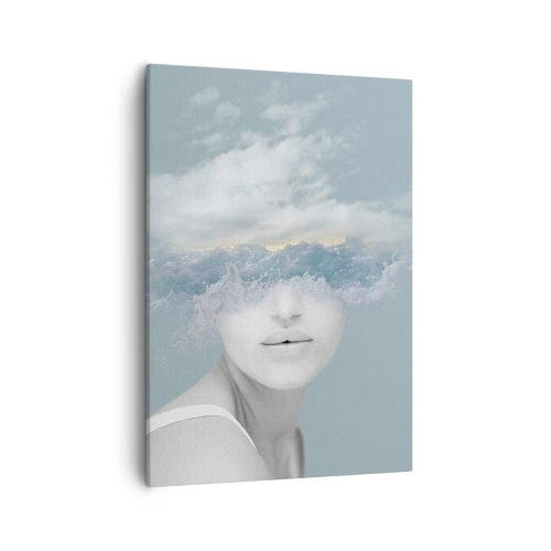 Quadro em tela - Com a cabeça nas nuvens - 50x70 cm