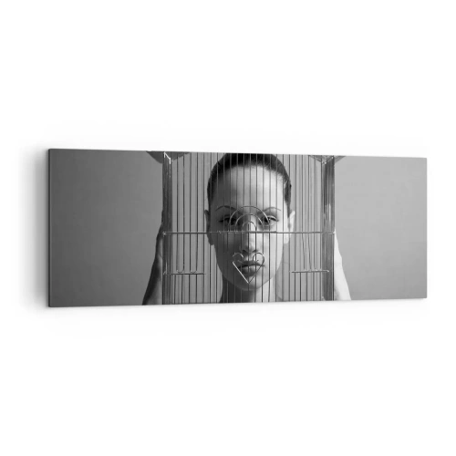 Quadro em tela - Retrato um pouco surreal - 140x50 cm