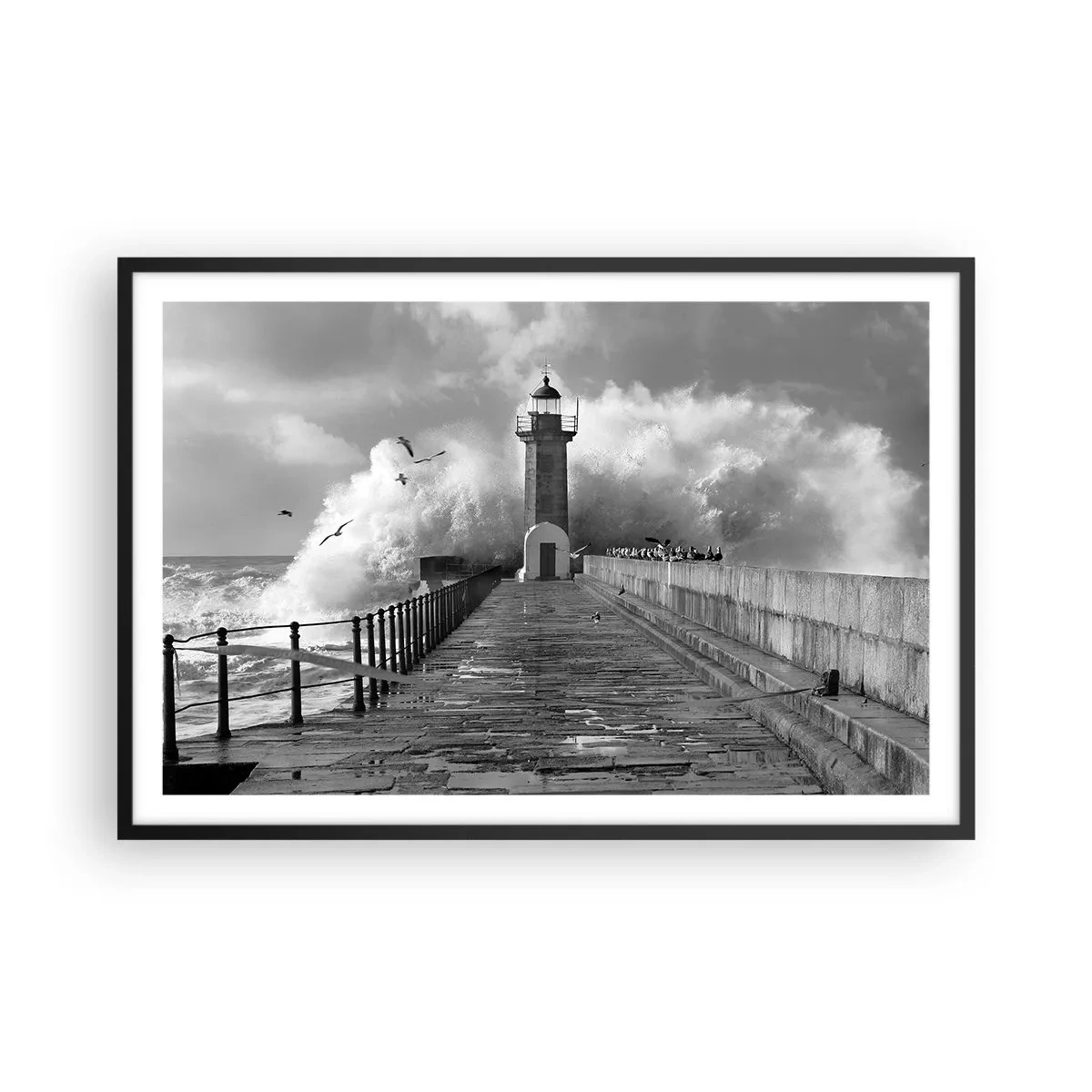 Pôster com moldura preta - Destemida - 91x61 cm