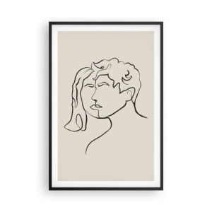 Pôster com moldura preta - E fornou-se a união - 61x91 cm