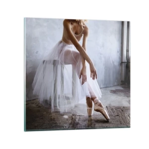 Quadro em vidro - Antes das luzes da ribalta ascenderem - 60x60 cm