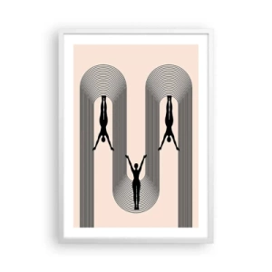 Pôster em moldura branca - De cabeça para baixo - 50x70 cm