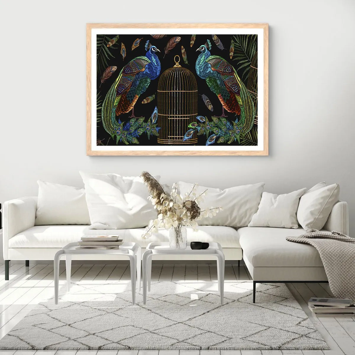 Pôster com moldura de carvalho claro - Em vestes reais - 100x70 cm