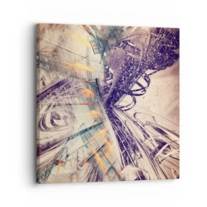 Quadro em tela - Com muita pressa - 30x30 cm