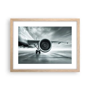 Pôster com moldura de carvalho claro - Há poder! - 40x30 cm