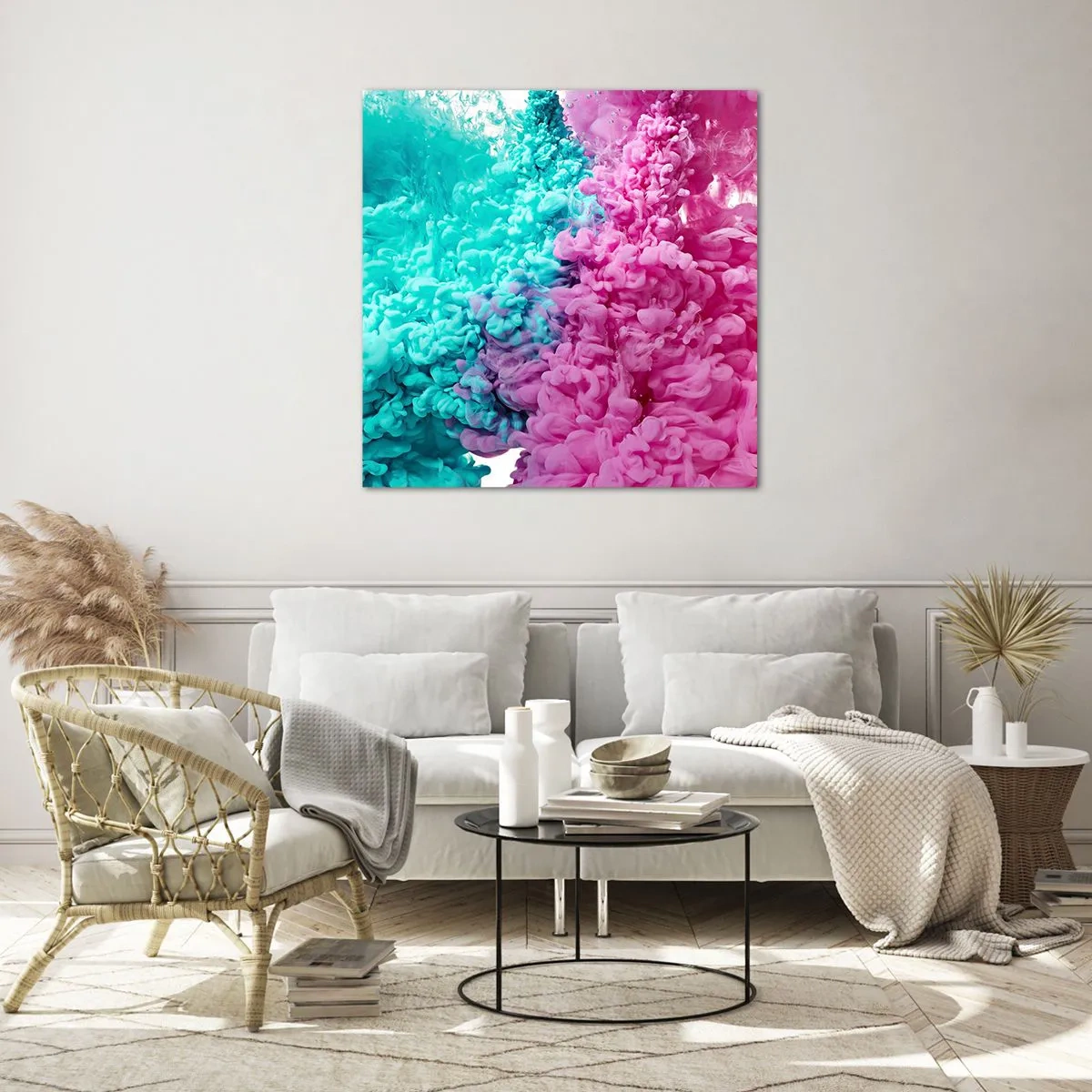 Quadro em vidro - Confronto decisivo - 40x40 cm