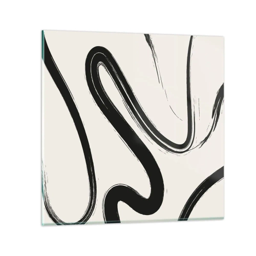 Quadro em vidro - Capricho preto e branco - 30x30 cm