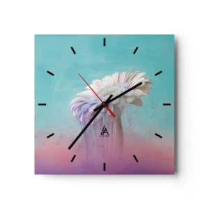 Relógio de parede - Relógio em vidro - O submundo das flores - 30x30 cm