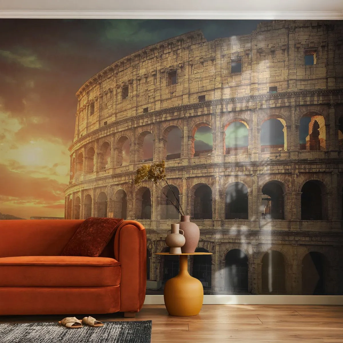 Papel de Parede Premium Canvas - Monumento colossal - Coliseu, Roma, Arquitetura - 250x175 cm