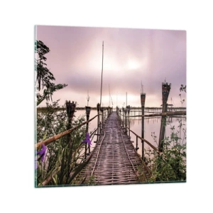 Quadro em vidro - Paz e tranquilidade da Ásia - 60x60 cm