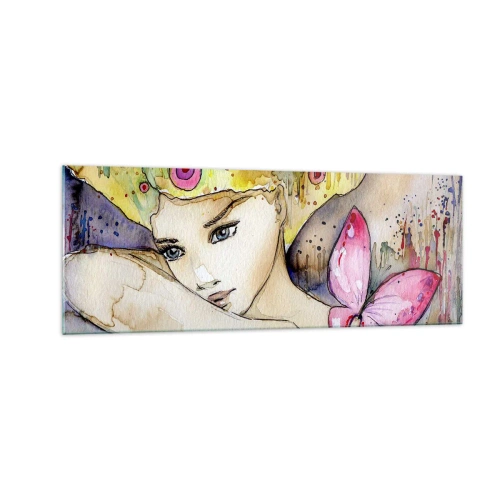 Quadro em vidro - Princesa borboleta - 140x50 cm