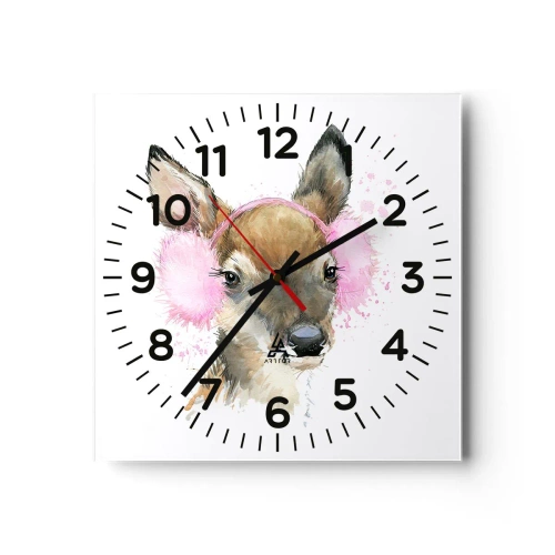 Relógio de parede - Relógio em vidro - E o frio já não é assustador - 30x30 cm