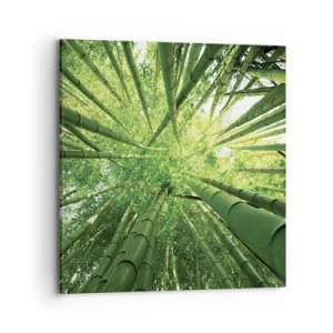 Quadro em tela - Em um bosque de bambu - 70x70 cm