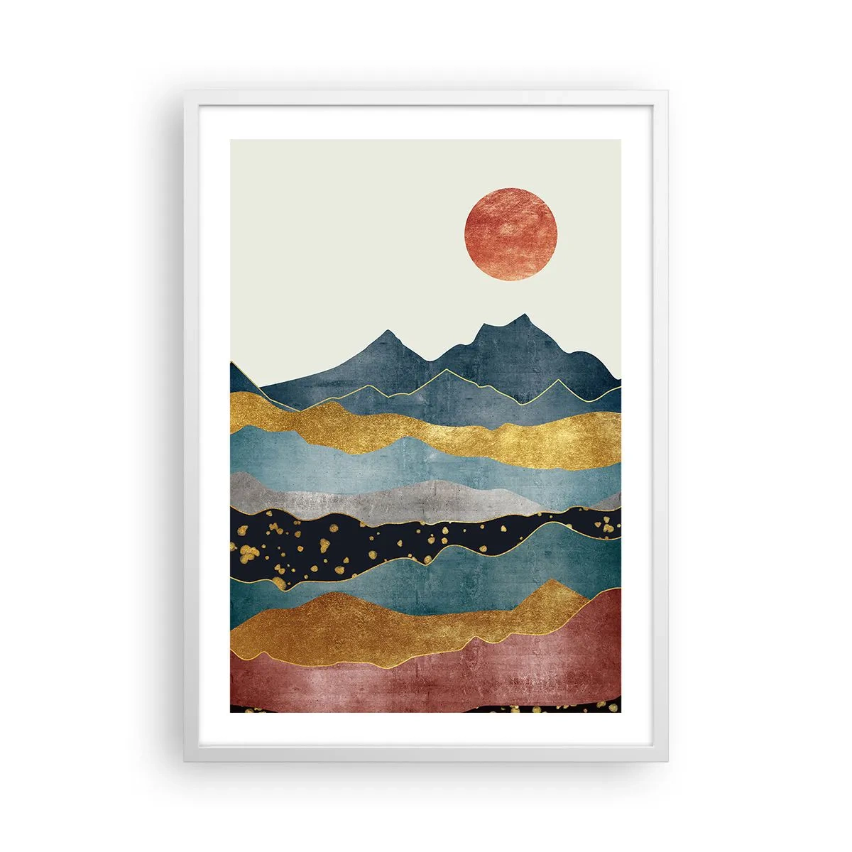 Pôster em moldura branca - As camadas do mundo - 50x70 cm