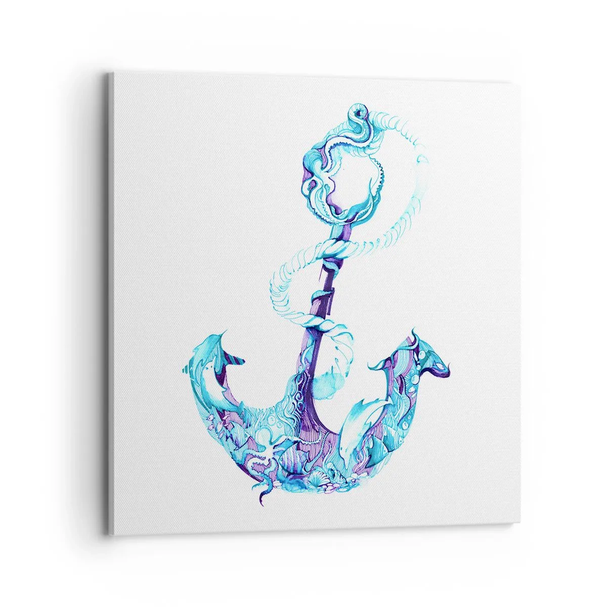 Quadro em tela - Guardião dos segredos do mar - 70x70 cm