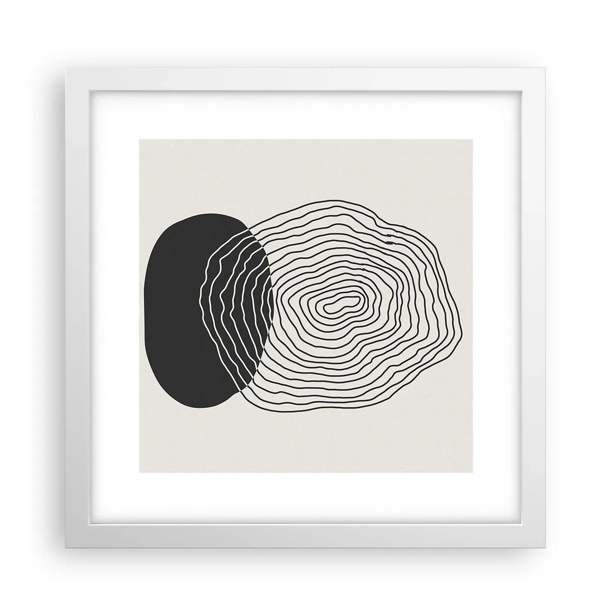 Pôster em moldura branca - Duração e vibração - 30x30 cm