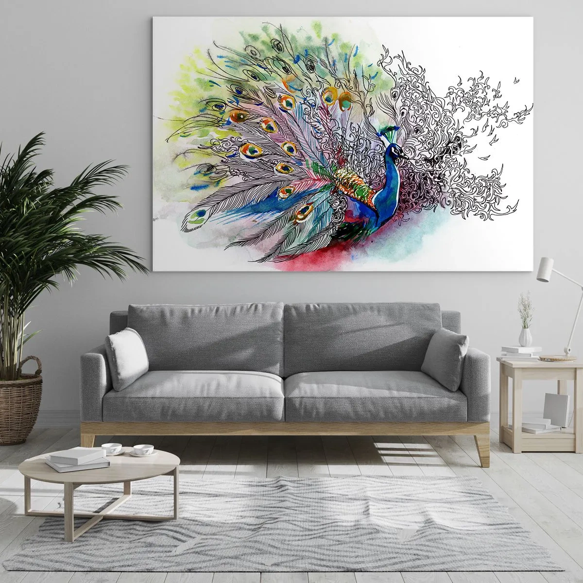 Quadro em vidro - Contra o cinza com orgulho - 120x80 cm