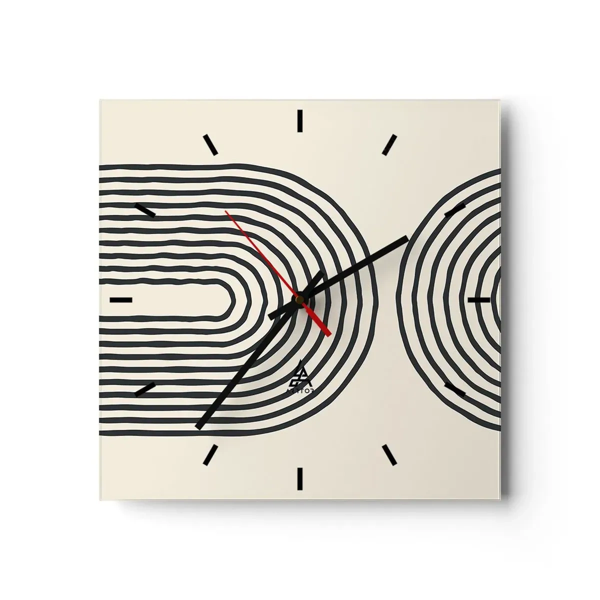 Relógio de parede - Relógio em vidro - Em um momento... - 30x30 cm